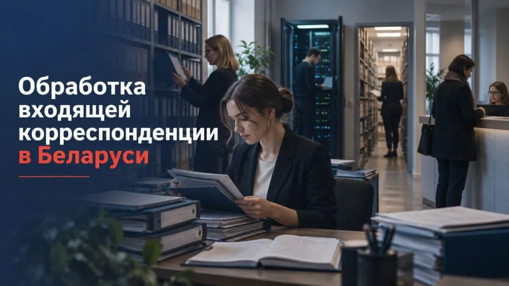Обработка входящей корреспонденции в Беларуси: специалист службы ДОУ разбирает входящие документы